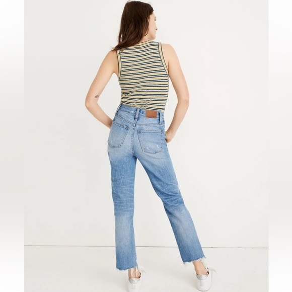 Madewell | Classic Straight Jean, Medium Wash, Distress, 27 - Picture 13 of 13